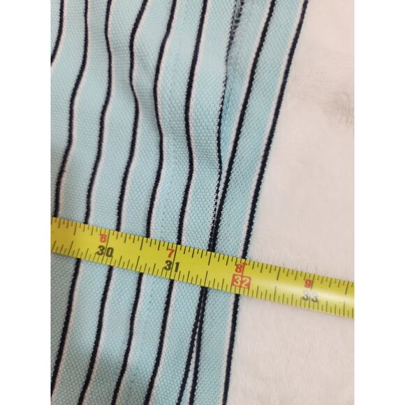Izod NWT 100% Cotton Polo Shirt Mens 2XL Blue Striped Short Sleeve Golf Preppy - Picture 14 of 15